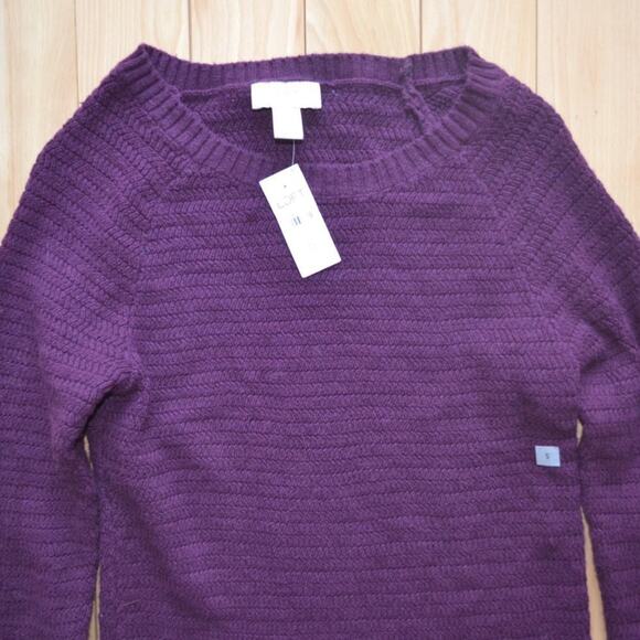 NWT LOFT Knit Sweater Size S Purple - Picture 2 of 5